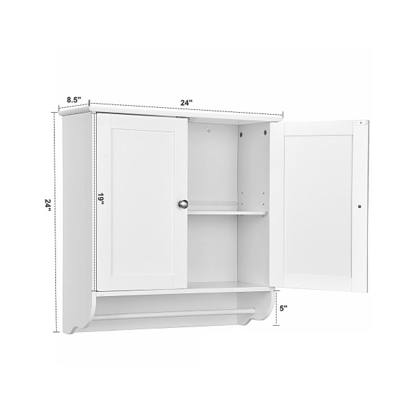 Wall Mounted Bathroom Medicine Cabinet Storage Cupboard