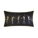 Velvet Dancing Skeletons Decorative Throw Pillow, 14