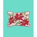 Vintage Poinsettia Decorative Pillow, 14