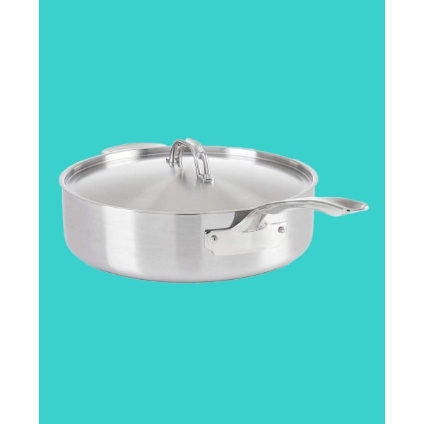 5 Ply 6.4 Qt. Saute Pan- Satin Finish