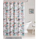 Printed Cotton Shower Curtain, 72