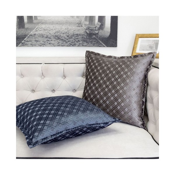 Jacquard Throw Pillow, Checkered