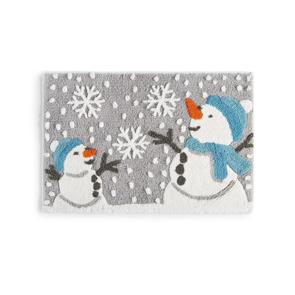 Snowman Sculpted Holiday Rug, 20