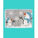 Snowman Sculpted Holiday Rug, 20